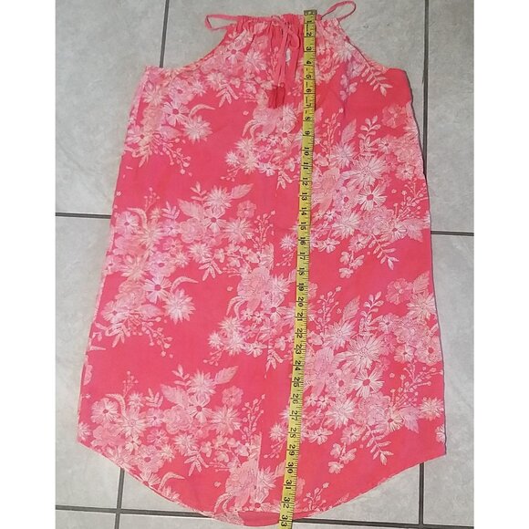 Gilligan & Omalley Pink and White Sleeveless Floral Blouse Size S - Picture 4 of 9